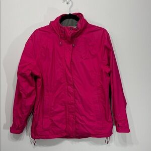 LL Bean Gore-Tex Stowaway 100% Nylon Jacket with Hood Pink Size Medium